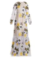 Erdem Ora Floral-embroidered Silk-organza Gown