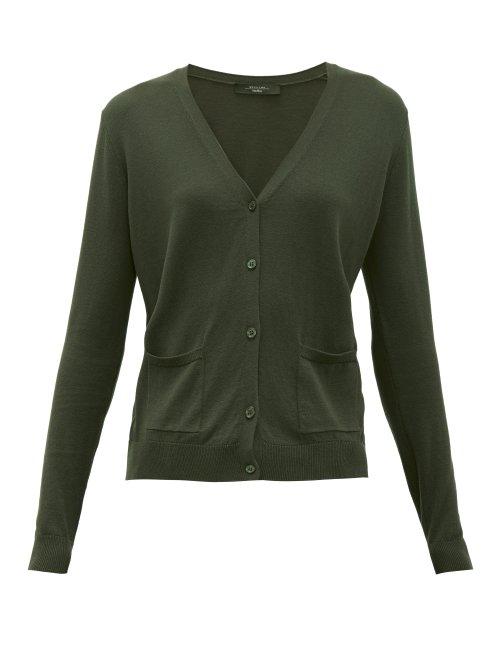 Matchesfashion.com Weekend Max Mara - Girino Cardigan - Womens - Dark Green