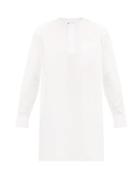 Matchesfashion.com Connolly - Longline Cotton Pinpoint Oxford Shirt - Mens - White
