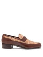 Matchesfashion.com Gucci - High Loomis Gg Canvas And Leather Loafers - Mens - Brown Multi
