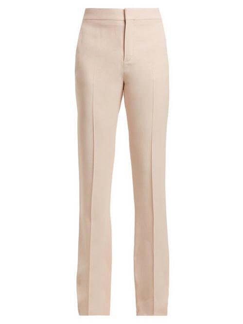 Matchesfashion.com Chlo - High Waist Crepe Trousers - Womens - Pink