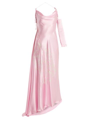 Art School Acid Jazz Asymmetric Silk Dress