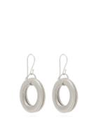 Matchesfashion.com Jil Sander - Sterling Silver Double Hoop Earrings - Womens - Silver