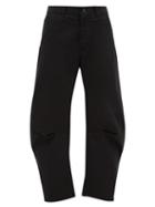 Matchesfashion.com Nili Lotan - Emerson Wide-leg Stretch-cotton Twill Trousers - Womens - Black