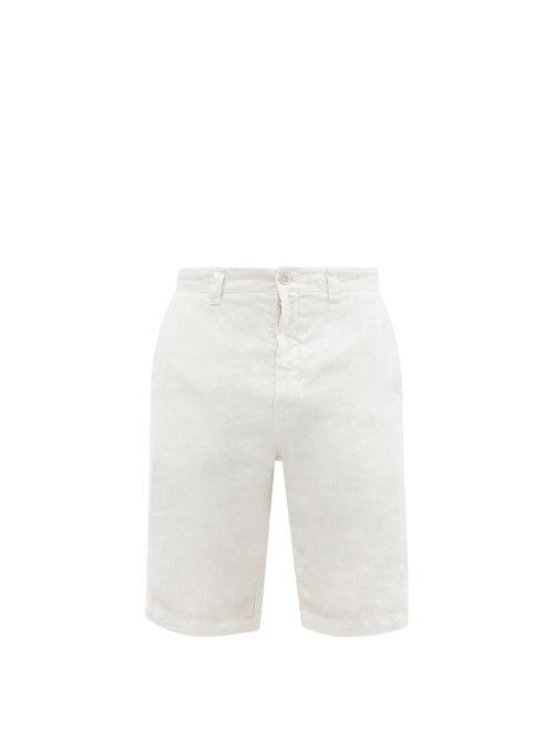 Matchesfashion.com 120% Lino - Linen Slim-leg Shorts - Mens - Beige