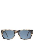 Matchesfashion.com Andy Wolf - Hudson Rectangle Frame Acetate Sunglasses - Mens - Tortoiseshell