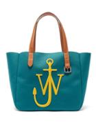 Matchesfashion.com Jw Anderson - Belt Embroidered-anchor Canvas Tote Bag - Womens - Yellow Multi