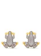 Matchesfashion.com Begum Khan - Prince Frog 24kt Gold-plated Clip Earrings - Womens - Gold Multi