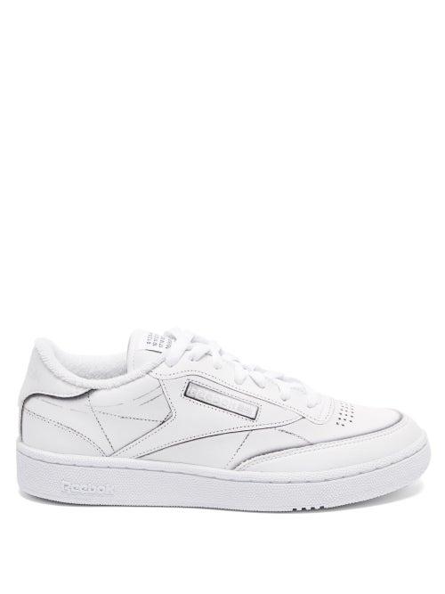 Matchesfashion.com Reebok X Margiela - Club C 85 Trompe-l'oeil Leather Trainers - Womens - White