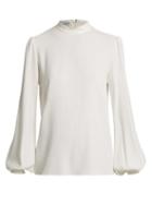 Matchesfashion.com Giambattista Valli - Blouson Sleeve Crepe Blouse - Womens - White