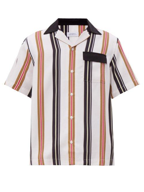 Matchesfashion.com Saturdays Nyc - Xavier Striped Cuban Collar Shirt - Mens - White Multi
