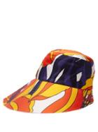 Matchesfashion.com La Prestic Ouiston - Lys Floral Print Silk Twill Bucket Hat - Womens - Orange