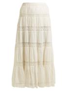 Mes Demoiselles Havilah Lace-insert Tiered Skirt