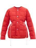 Ladies Rtw Jil Sander - Collarless Quilted Down Jacket - Womens - Red