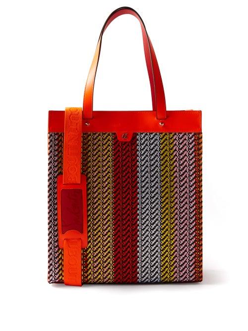 Christian Louboutin - Ruistote Raffia & Leather Tote Bag - Mens - Multi