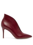 Matchesfashion.com Gianvito Rossi - Vania 85 Leather Ankle Boots - Womens - Burgundy