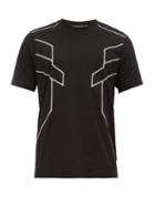 Matchesfashion.com Blackbarrett By Neil Barrett - Reflective Print Cotton Blend Jersey T Shirt - Mens - Black Multi