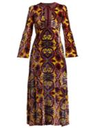 Etro Paisley Devor-velvet Midi Dress