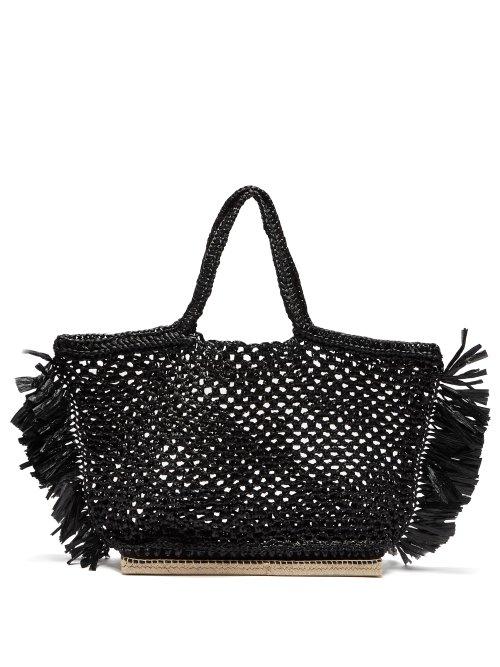 Matchesfashion.com Altuzarra - Espadrille Large Woven Tote - Womens - Black