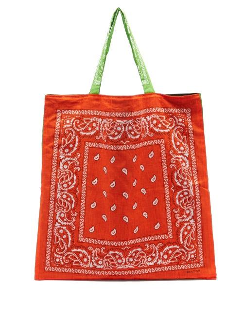 Matchesfashion.com Arizona Love - Bandana Cotton Tote Bag - Womens - Orange Multi