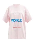 Vetements - No Date-print Cotton-jersey T-shirt - Womens - Light Pink