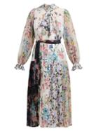 Matchesfashion.com Zimmermann - Ninety Six Floral Print Crepe De Chine Midi Dress - Womens - White Multi