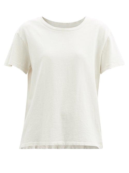 Matchesfashion.com Nili Lotan - Brady Distressed Cotton-jersey T-shirt - Womens - White