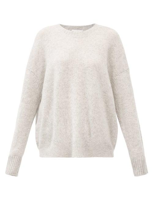 Matchesfashion.com Allude - Oversized Round-neck Cashmere Sweater - Womens - Light Grey