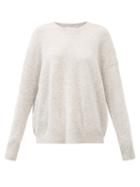 Matchesfashion.com Allude - Oversized Round-neck Cashmere Sweater - Womens - Light Grey