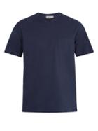 Matchesfashion.com Kilgour - Patch Pocket Cotton Piqu T Shirt - Mens - Navy