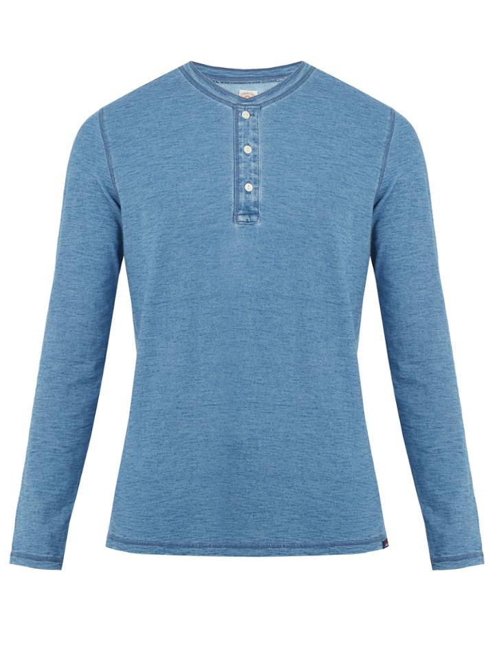 Faherty Long-sleeved Cotton Henley Top