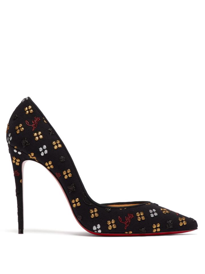 Christian Louboutin Iriza Loubi In The Sky 100 Jacquard Pumps