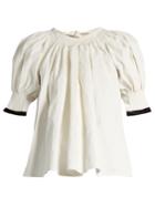 Lemaire Tie-neck Linen-blend Blouse