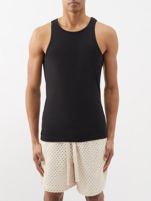 Albus Lumen - Jersey Tank Top - Mens - Black