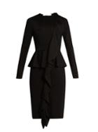 Givenchy Long-sleeved Ruffled-peplum Jersey Dress