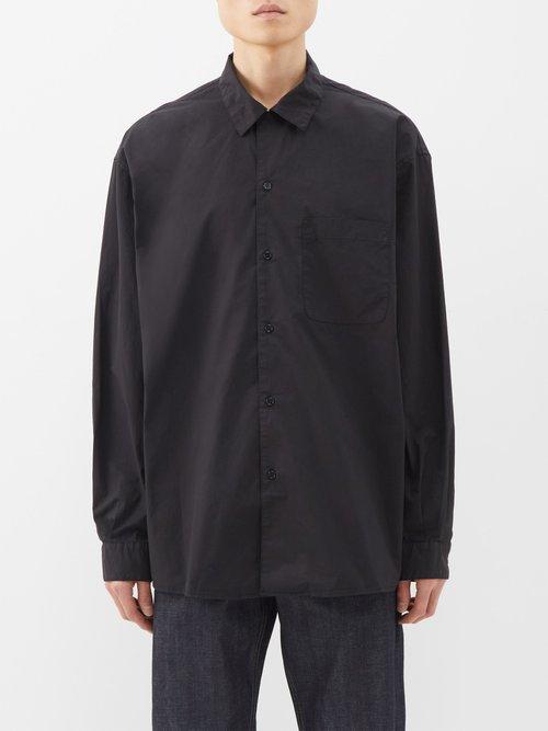 Raey - Oversized Cotton Shirt - Mens - Black