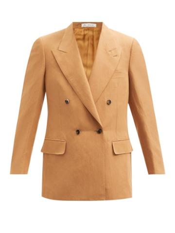 Matchesfashion.com Umit Benan B+ - Andy Double-breasted Twill Suit Jacket - Mens - Brown