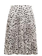 Matchesfashion.com Burberry - Dalmatian Print High Rise Pleated Midi Skirt - Womens - Black White
