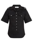 Matchesfashion.com Marques'almeida - Short Sleeved Twill Shirt - Mens - Black