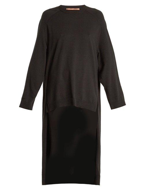 Matchesfashion.com Summa - Step Hem Cashmere Blend Sweater - Womens - Black