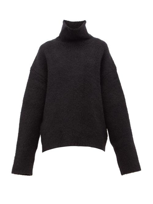 Matchesfashion.com Petar Petrov - Kiron Ribbed Cashmere Blend Sweater - Womens - Black