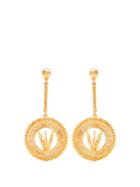 Emilia Wickstead Diane Gold-plated Disc-drop Earrings