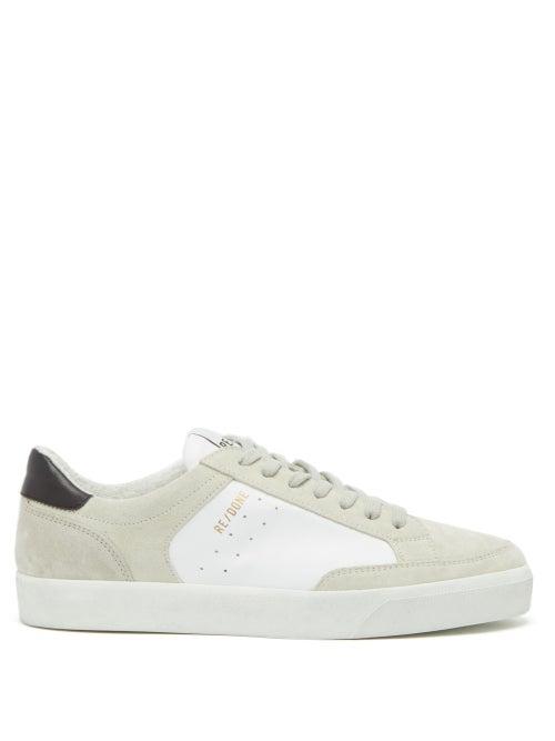 Matchesfashion.com Re/done Originals - 90s Skate Shoe Suede And Leather Trainers - Womens - White Black