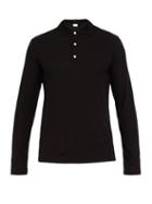 Matchesfashion.com Handvaerk - Long Sleeved Pima Cotton Piqu Polo Shirt - Mens - Black