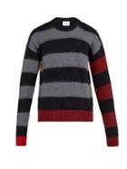 Matchesfashion.com Aries - Striped Knitted Sweater - Mens - Black