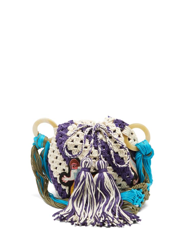 Peter Pilotto Pineapple-appliqu Crochet-cotton Shoulder Bag