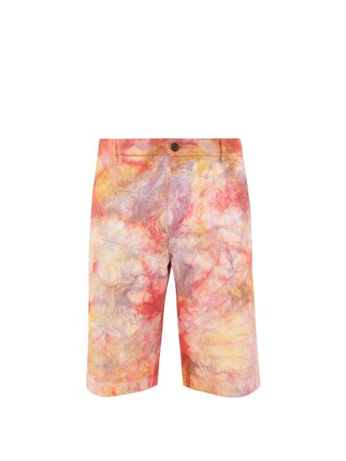 Matchesfashion.com Aries - Eco Tie-dye Denim Shorts - Mens - Multi