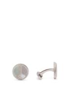 Mens Accessories Dunhill - Mother-of-pearl & Rhodium-plated Silver Cufflinks - Mens - Silver
