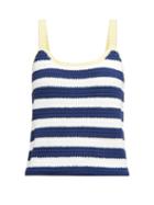 Matchesfashion.com Staud - Capo Striped Knitted Camisole - Womens - Navy Multi