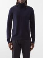 Belstaff - Kingsland Merino Roll-neck Sweater - Mens - Navy